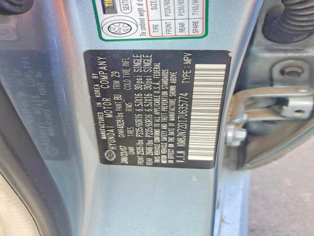 2007 Hyundai Tucson მანქანა იყიდება აუქციონზე, vin: KM8JN72D17U635774, აუქციონის ნომერი: 55764346