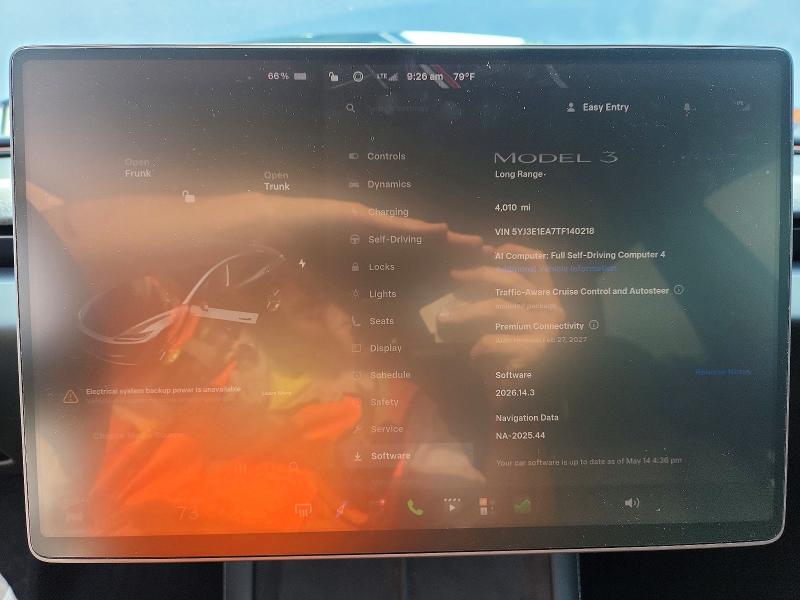 Продажа на аукционе авто 2026 Tesla Model 3, vin: 5YJ3E1EA7TF140218, номер лота: 54692916