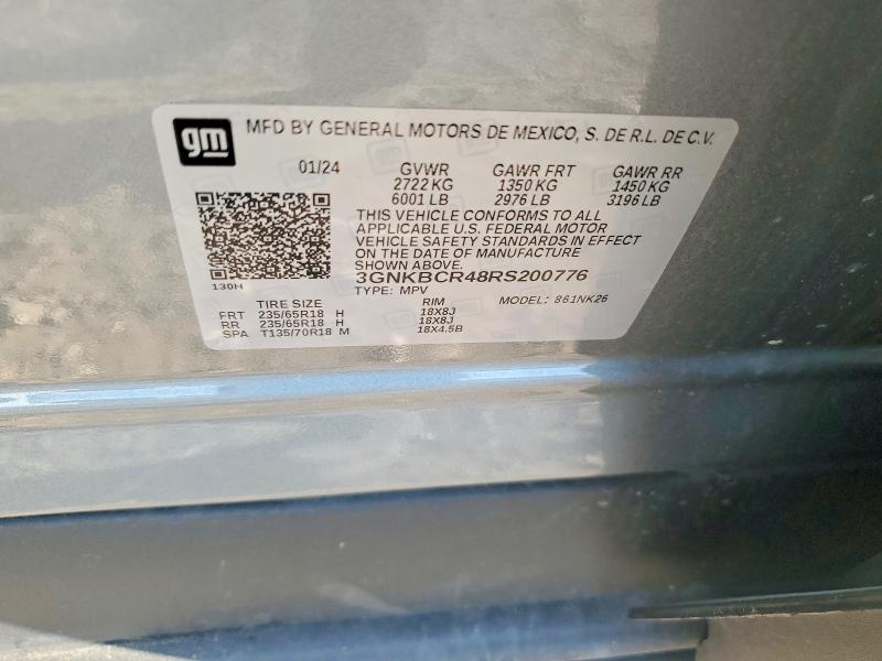 Aukcja sprzedaży 2024 Chevrolet Blazer, vin: 3GNKBCR48RS200776, numer aukcji: 55148956