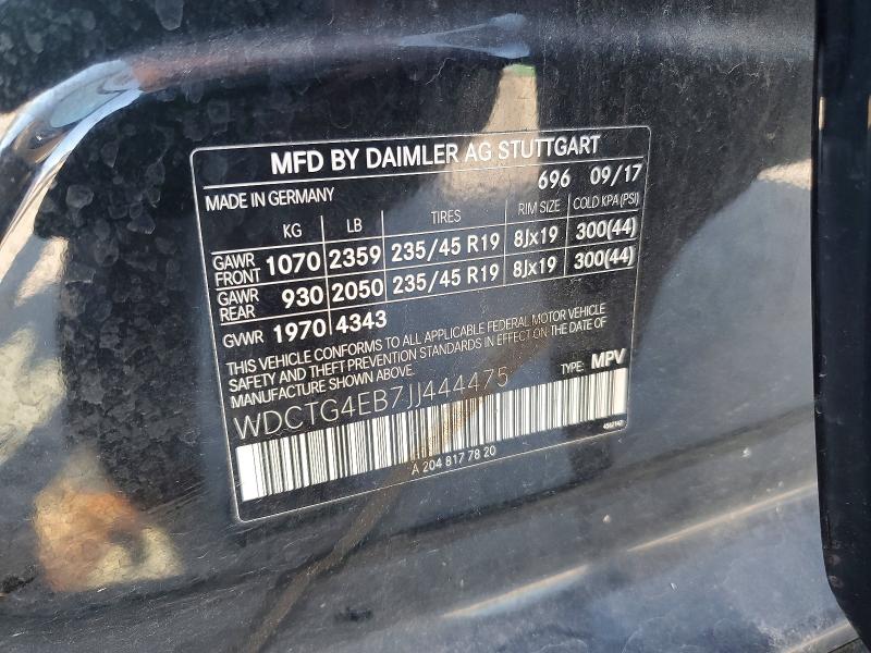 Продажа на аукционе авто 2018 Mercedes-benz Gla250, vin: WDCTG4EB7JJ444475, номер лота: 53773736