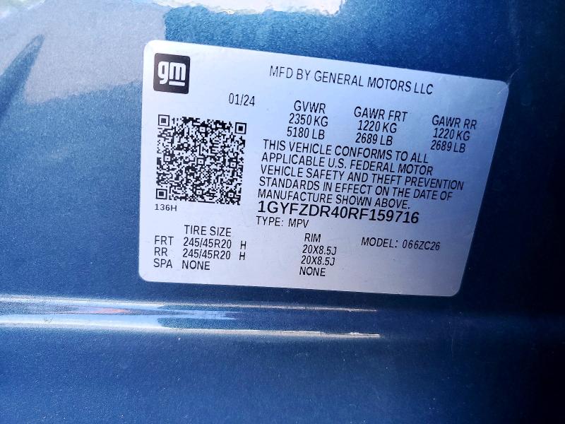 Продажа на аукционе авто 2024 Cadillac Xt4, vin: 1GYFZDR40RF159716, номер лота: 53961906