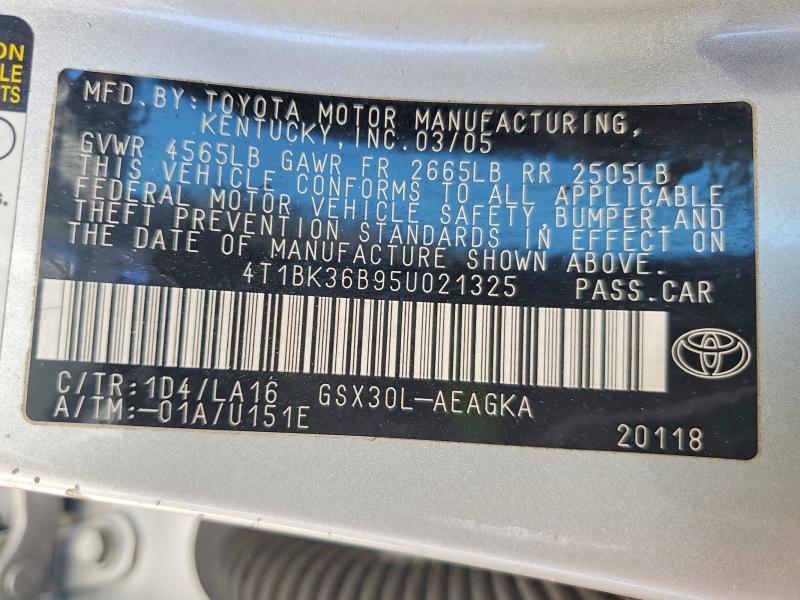 Aukcja sprzedaży 2005 Toyota Avalon, vin: 4T1BK36B95U021325, numer aukcji: 53664156
