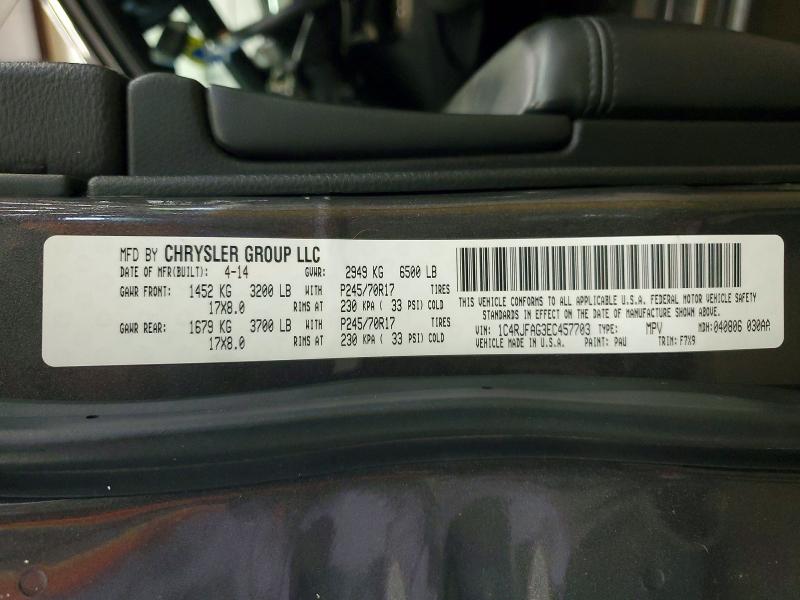 Продажа на аукционе авто 2014 Jeep Grand Cherokee, vin: 1C4RJFAG3EC457703, номер лота: 55494416