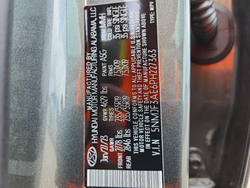 55181566 :رقم المزاد ، 5NMJF3AE6PH227363 vin ، 2023 Hyundai Tucson مزاد بيع