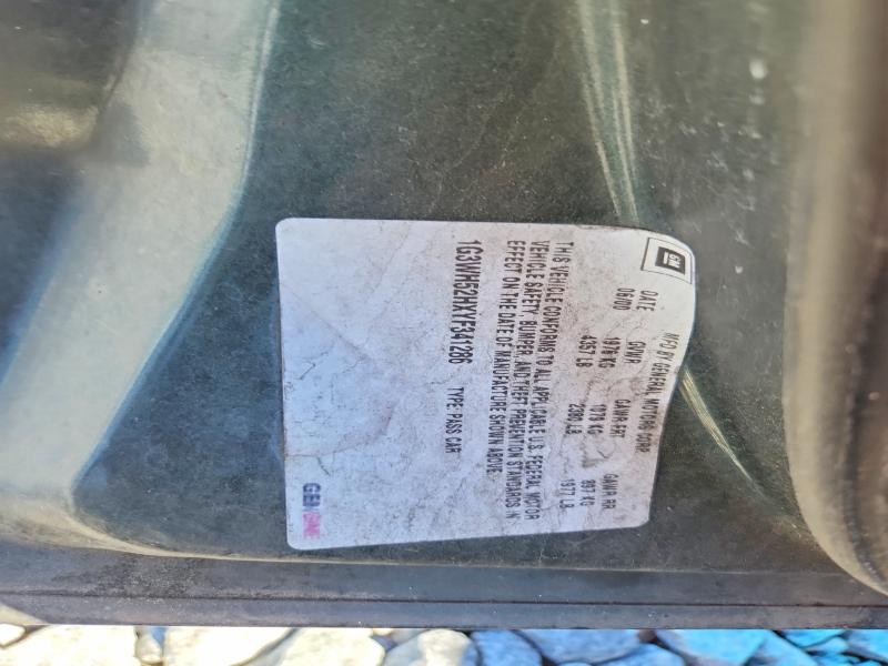 2000 Oldsmobile Intrigue მანქანა იყიდება აუქციონზე, vin: 1G3WH52HXYF341286, აუქციონის ნომერი: 53624516