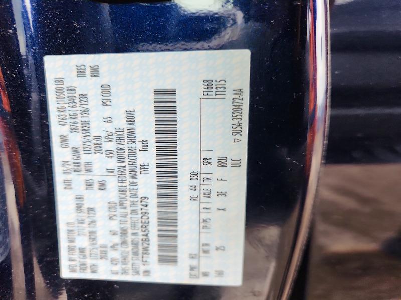 Продаж на аукціоні авто 2024 Ford F250, vin: 1FT8W2BA5RED97479, номер лоту: 52583816