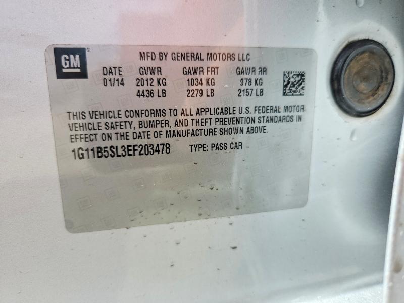 Продажа на аукционе авто 2014 Chevrolet Malibu, vin: 1G11B5SL3EF203478, номер лота: 54014566