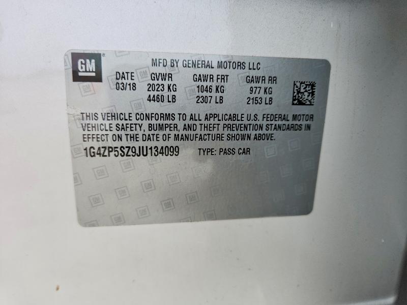 Продаж на аукціоні авто 2018 Buick Lacrosse, vin: 1G4ZP5SZ9JU134099, номер лоту: 55112566