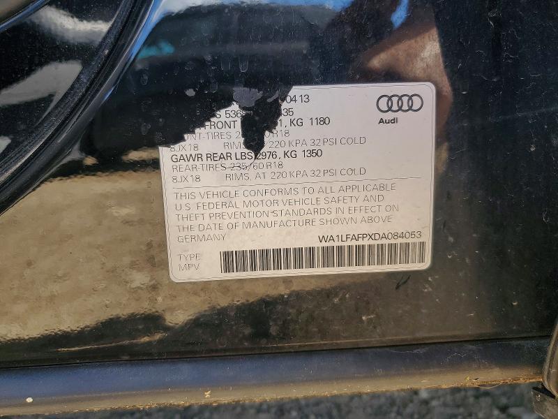 Продаж на аукціоні авто 2013 Audi Q5, vin: WA1LFAFPXDA084053, номер лоту: 53580726