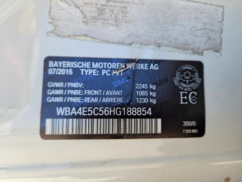2017 Bmw 440xi მანქანა იყიდება აუქციონზე, vin: WBA4E5C56HG188854, აუქციონის ნომერი: 54322806