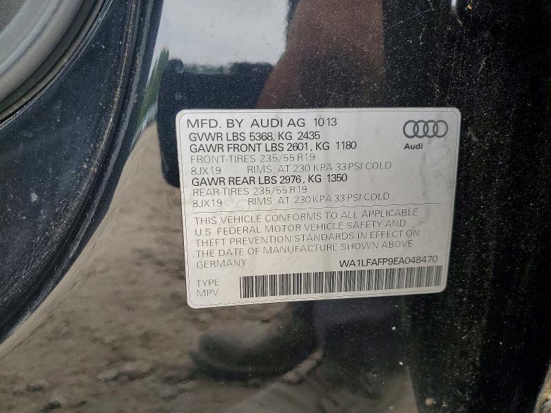 54836086 :رقم المزاد ، WA1LFAFP9EA048470 vin ، 2014 Audi Q5 مزاد بيع