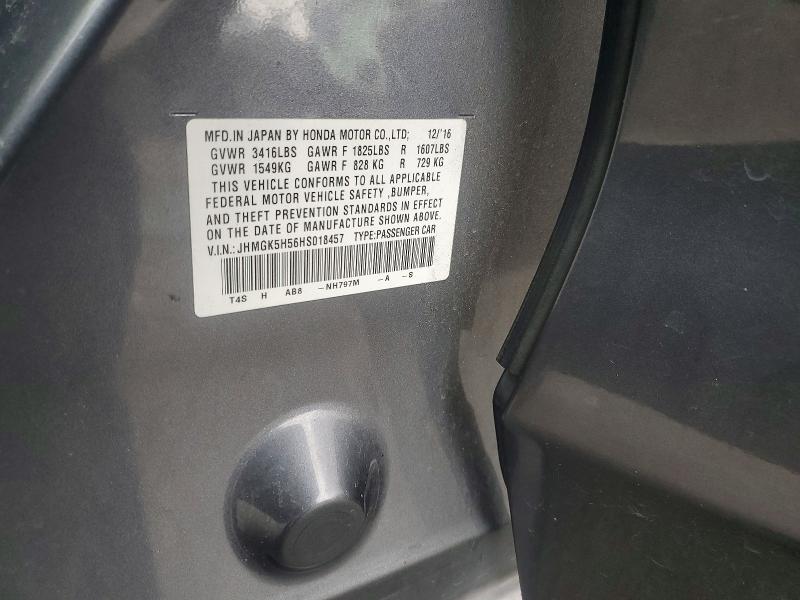 55379936 :رقم المزاد ، JHMGK5H56HS018457 vin ، 2017 Honda Fit مزاد بيع