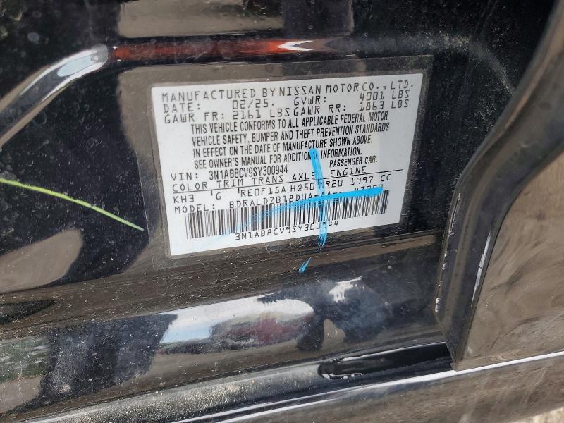 2025 Nissan Sentra მანქანა იყიდება აუქციონზე, vin: 3N1AB8CV9SY300944, აუქციონის ნომერი: 55348916