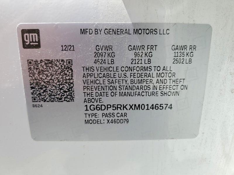 Продажа на аукционе авто 2021 Cadillac Ct5, vin: 1G6DP5RKXM0146574, номер лота: 54466366