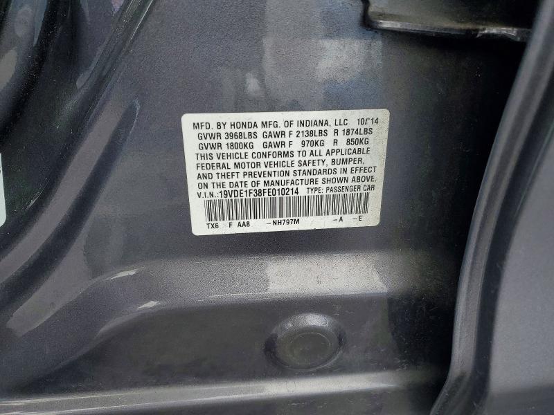 54931396 :رقم المزاد ، 19VDE1F38FE010214 vin ، 2015 Acura Ilx مزاد بيع