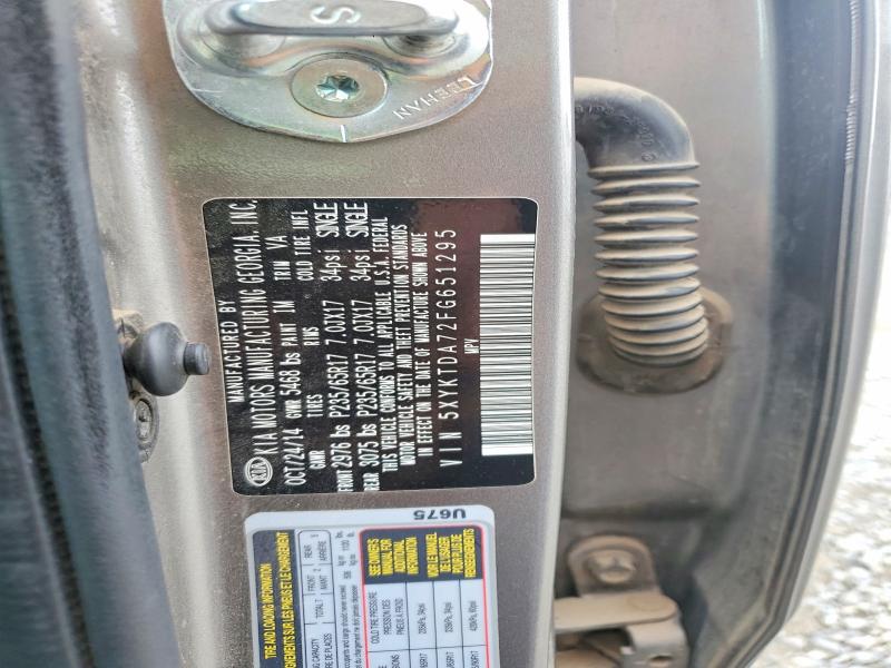 Aukcja sprzedaży 2015 Kia Sorento, vin: 5XYKTDA72FG651295, numer aukcji: 51923896