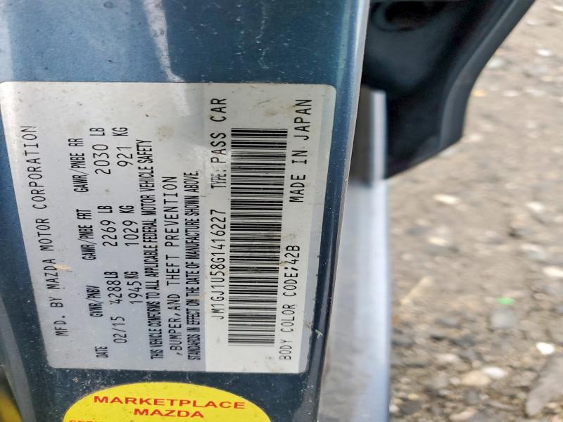 Aukcja sprzedaży 2016 Mazda 6, vin: JM1GJ1U58G1416227, numer aukcji: 54955806