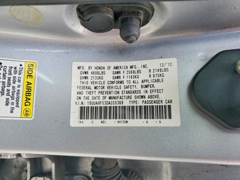 54150826 :رقم المزاد ، 19UUA8F53DA005369 vin ، 2013 Acura Tl مزاد بيع