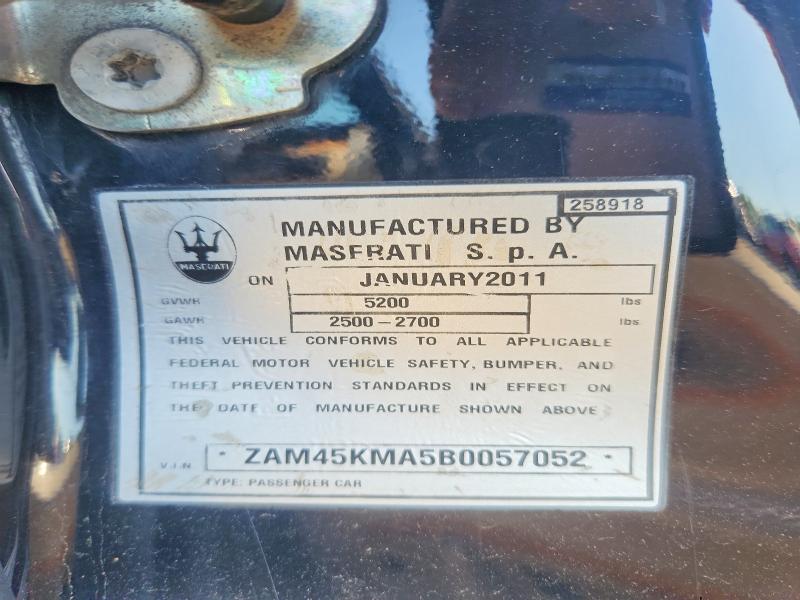 Aukcja sprzedaży 2011 Maserati Granturismo, vin: ZAM45KMA5B0057052, numer aukcji: 52343976