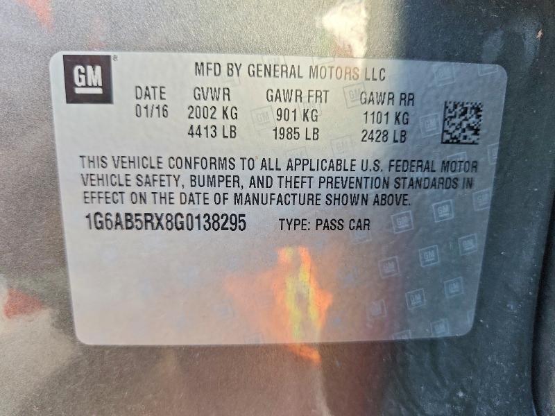 Aukcja sprzedaży 2016 Cadillac Ats, vin: 1G6AB5RX8G0138295, numer aukcji: 52464266
