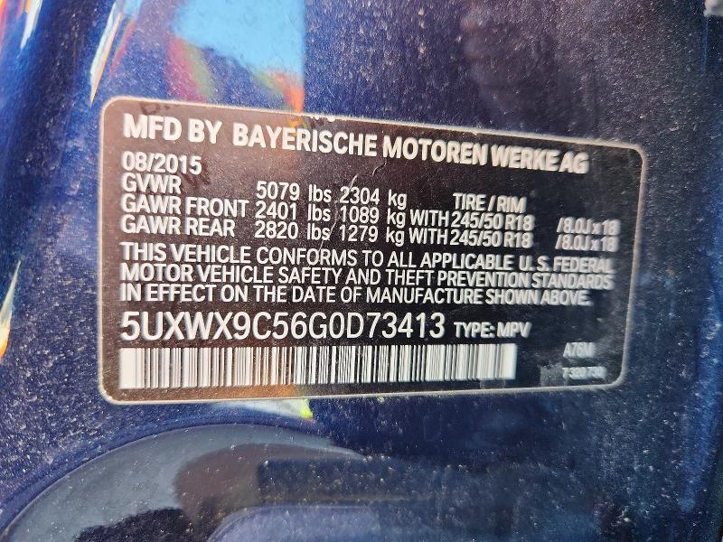 Продаж на аукціоні авто 2016 Bmw X3, vin: 5UXWX9C56G0D73413, номер лоту: 53707346