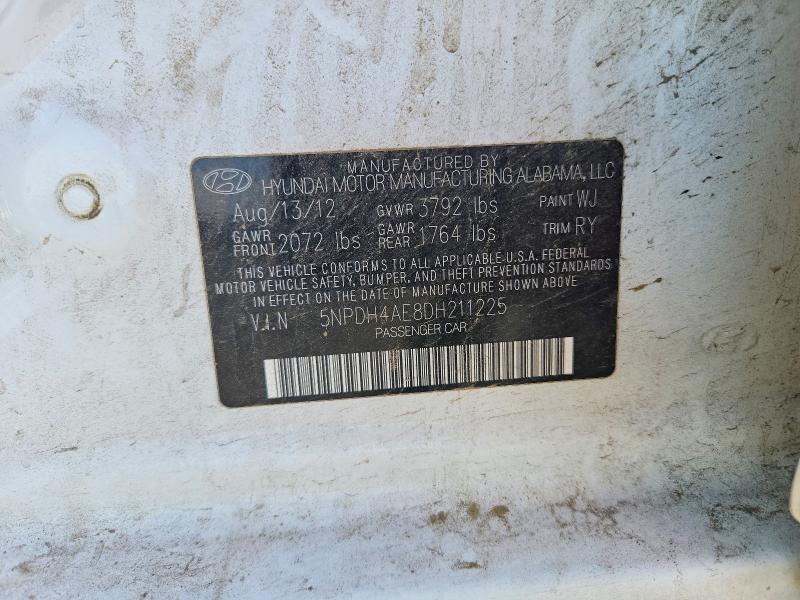 Продаж на аукціоні авто 2013 Hyundai Elantra, vin: 5NPDH4AE8DH211225, номер лоту: 53092006