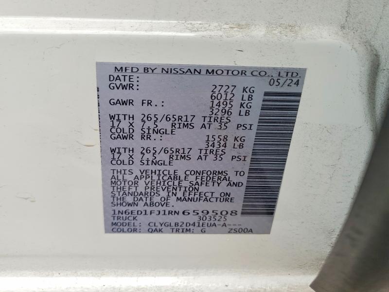 Продаж на аукціоні авто 2024 Nissan Frontier, vin: 1N6ED1FJ1RN659508, номер лоту: 53954066
