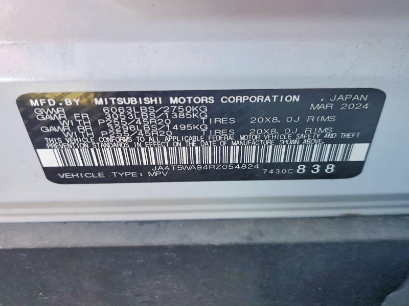 Продаж на аукціоні авто 2024 Mitsubishi Outlander, vin: JA4T5WA94RZ054824, номер лоту: 54504886