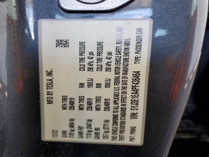 Aukcja sprzedaży 2023 Tesla Model 3, vin: 5YJ3E1EA4PF436464, numer aukcji: 53061976
