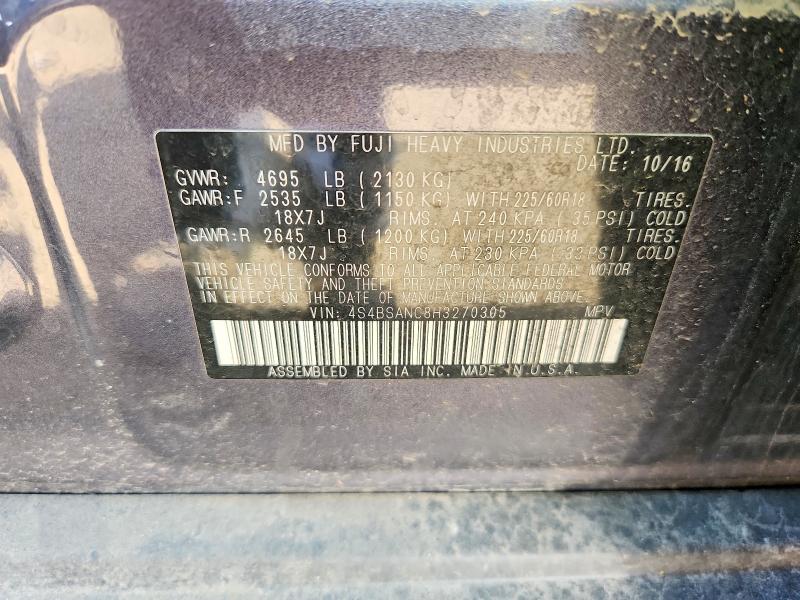 Продаж на аукціоні авто 2017 Subaru Outback, vin: 4S4BSANC8H3270305, номер лоту: 52197906