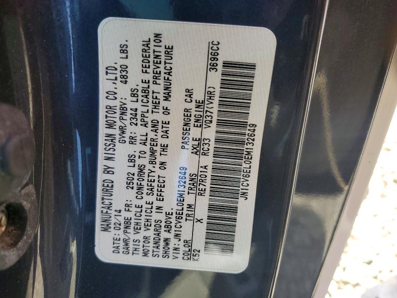 54269156 :رقم المزاد ، JN1CV6EL0EM132649 vin ، 2014 Infiniti Q60 Coupe مزاد بيع