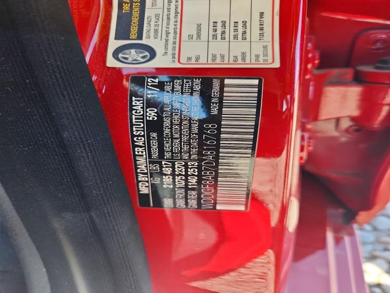 53443206 :رقم المزاد ، WDDGF8AB7DA816768 vin ، 2013 Mercedes-benz C مزاد بيع