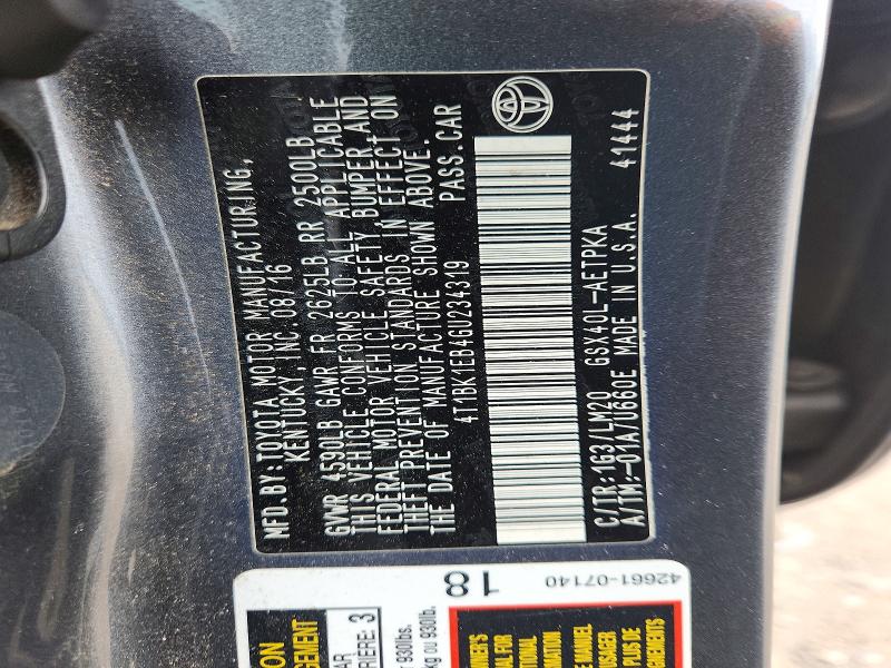 Продажа на аукционе авто 2016 Toyota Avalon, vin: 4T1BK1EB4GU234319, номер лота: 54679896