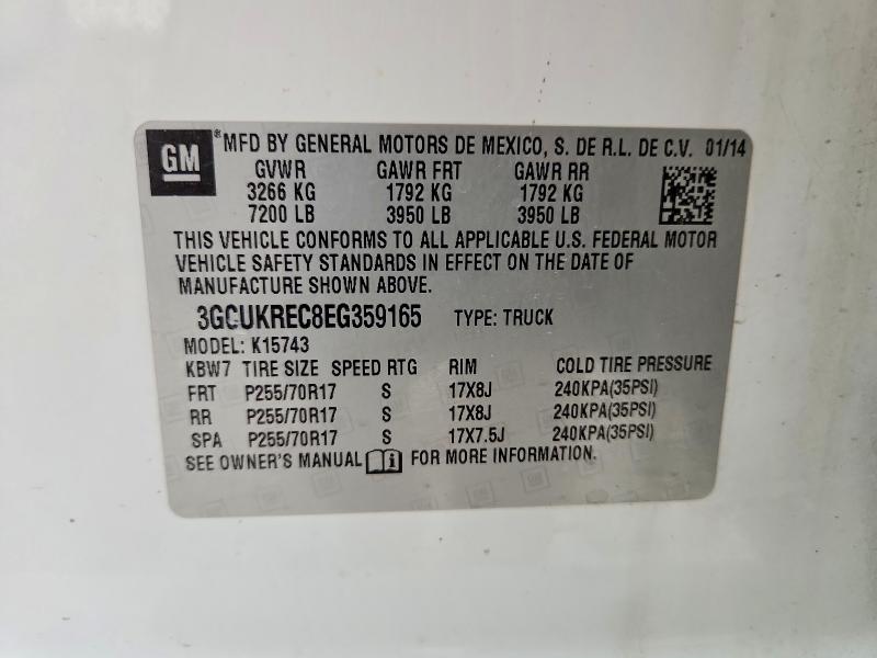 Продажа на аукционе авто 2014 Chevrolet Silverado, vin: 3GCUKREC8EG359165, номер лота: 55406436