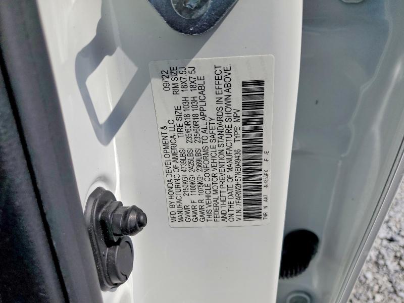 Продаж на аукціоні авто 2022 Honda Cr-v, vin: 7FARW2H57NE049436, номер лоту: 53966816