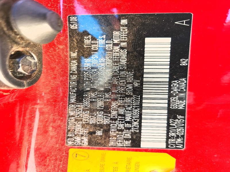 Продажа на аукционе авто 2009 Lexus Rx, vin: 2T2HK31U99C110222, номер лота: 53642846