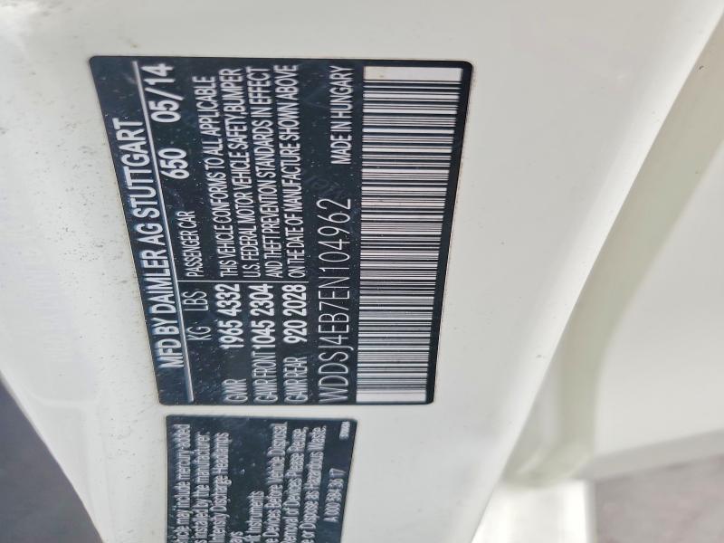 Продажа на аукционе авто 2014 Mercedes-benz Cla, vin: WDDSJ4EB7EN104962, номер лота: 53565696