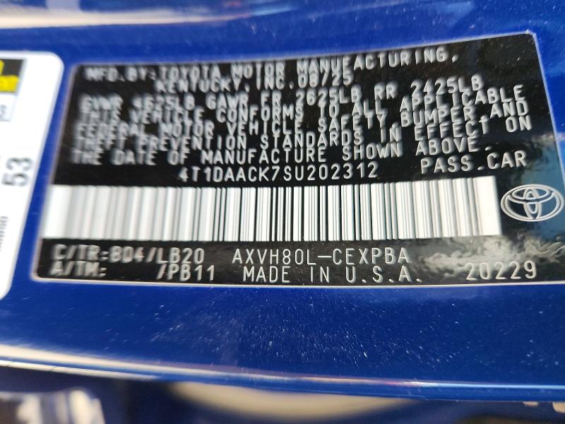 Продажа на аукционе авто 2025 Toyota Camry, vin: 4T1DAACK7SU202312, номер лота: 53433936