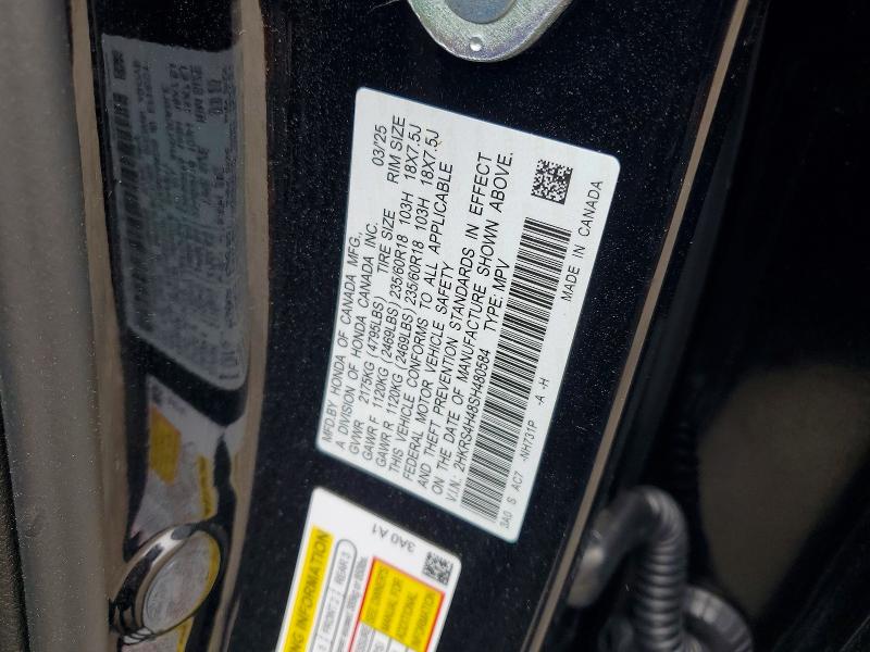54666396 :رقم المزاد ، 2HKRS4H48SH480584 vin ، 2025 Honda Cr-v مزاد بيع