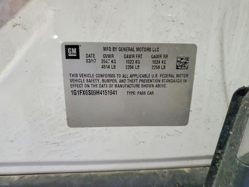 Продаж на аукціоні авто 2017 Chevrolet Bolt Ev, vin: 1G1FX6S09H4151941, номер лоту: 52846746