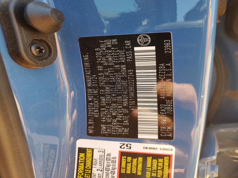 52585886 :رقم المزاد ، 4T1G11AK9RU227349 vin ، 2024 Toyota Camry مزاد بيع