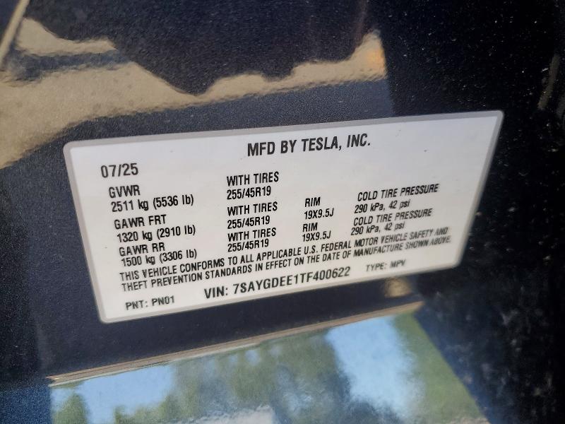 Продажа на аукционе авто 2026 Tesla Model Y, vin: 7SAYGDEE1TF400622, номер лота: 54663156