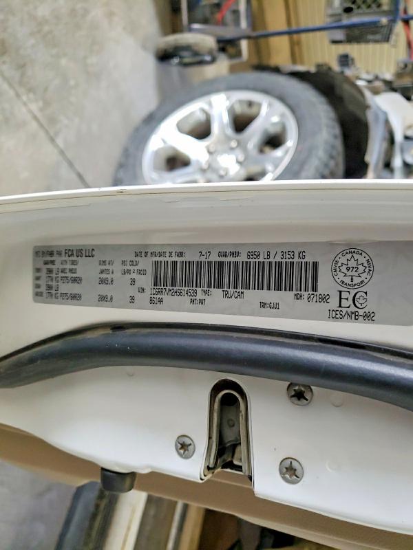 Продаж на аукціоні авто 2017 Ram 1500, vin: 1C6RR7VM2HS614539, номер лоту: 52516526