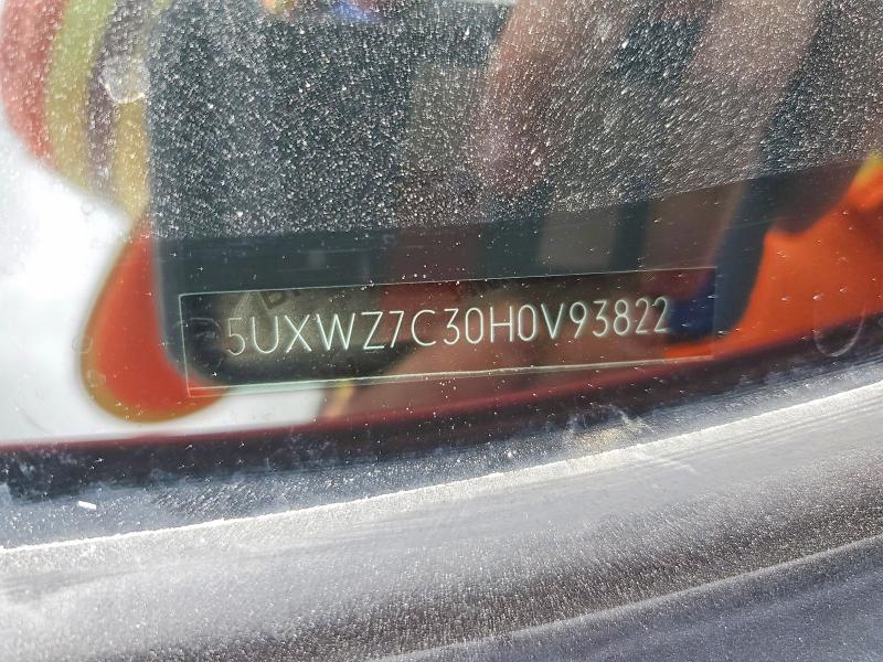 54092836 :رقم المزاد ، 5UXWZ7C30H0V93822 vin ، 2017 Bmw X3 مزاد بيع