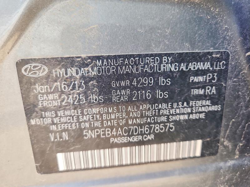 Продажа на аукционе авто 2013 Hyundai Sonata, vin: 5NPEB4AC7DH678575, номер лота: 54877396