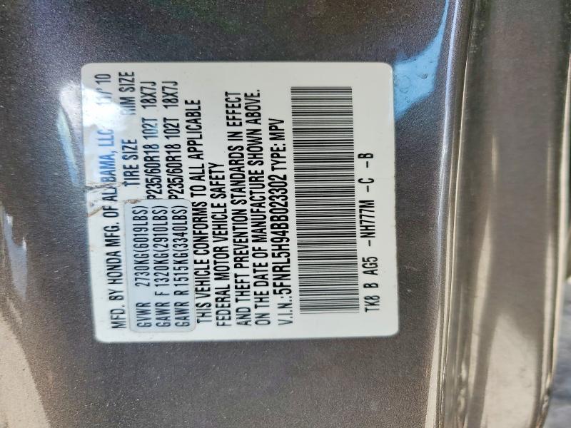 55149046 :رقم المزاد ، 5FNRL5H94BB023302 vin ، 2011 Honda Odyssey مزاد بيع