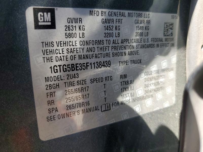 Продаж на аукціоні авто 2015 Gmc Canyon, vin: 1GTG5BE35F1138439, номер лоту: 54175826
