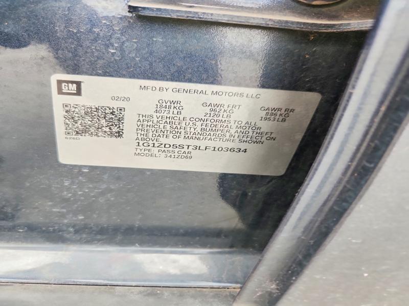 Продажа на аукционе авто 2020 Chevrolet Malibu, vin: 1G1ZD5ST3LF103634, номер лота: 53982996