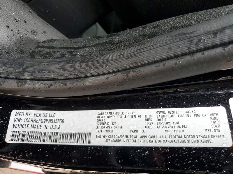 55162726 :رقم المزاد ، 1C6RREFG9PN515856 vin ، 2023 Ram 1500 مزاد بيع