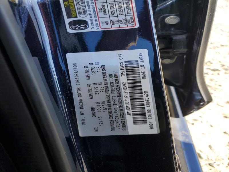 53842106 :رقم المزاد ، JM1BM1U71G1310592 vin ، 2016 Mazda 3 مزاد بيع